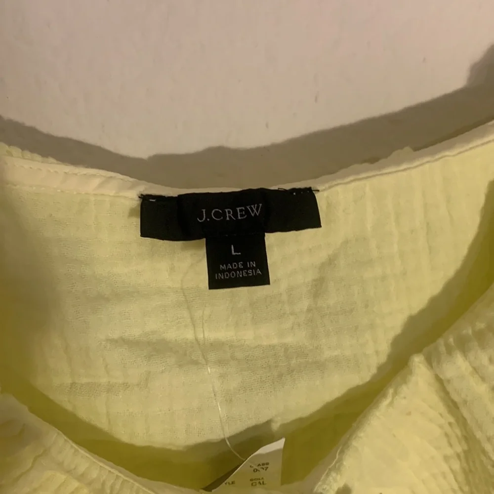 J. Crew Ruffle Soft Gauze Camisole Top L Tie Fairy Core summer preppy coastal